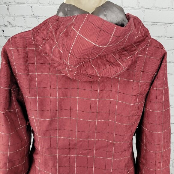 Burton Red Check Dryride Faux Fur Lined Insulated Dream Jacket Size Small S - Picture 11 of 16